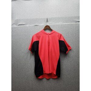 Canari Mens XL Red & Black Short-Sleeve Cycling Jersey 100% Polyester